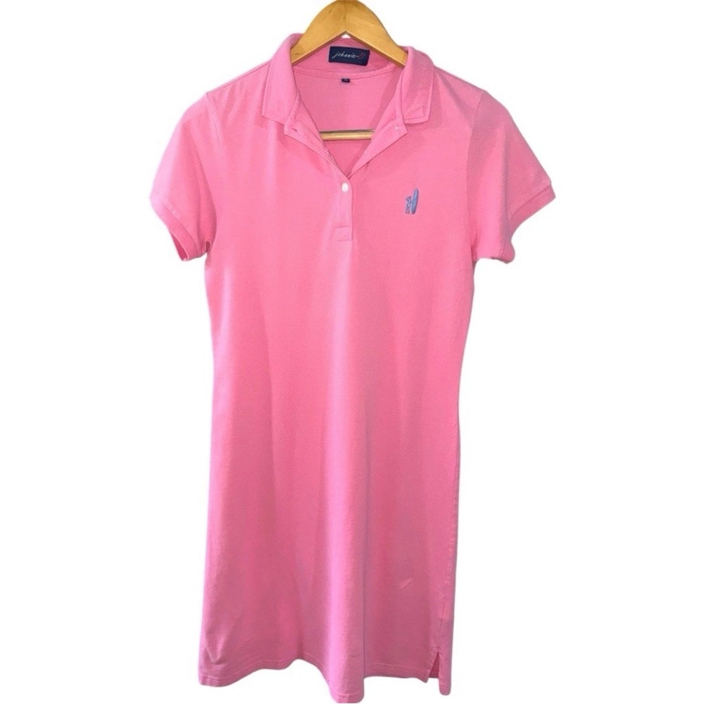 Johnnie-O Polo Shirt Dress Bombshell Women’s Pink Stretch Size Medium